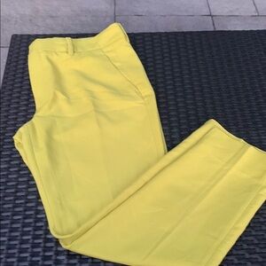 Zara Yellow/ mustard Slim Fit Pants